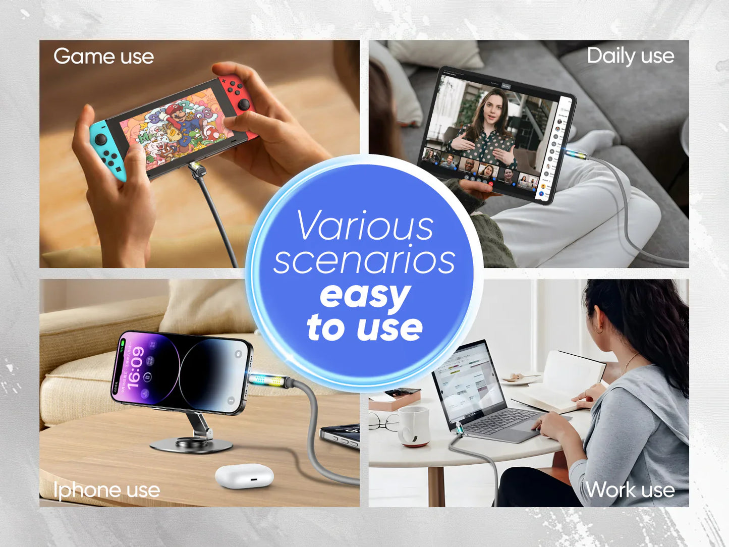 š4-in-1 Multi USB Charging Cableā”(240W)