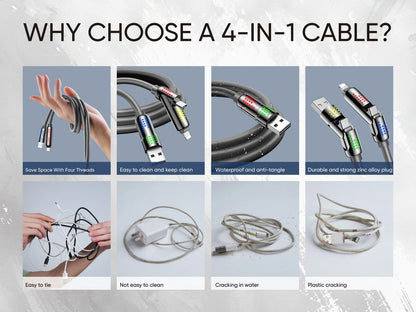 🔋4-in-1 Multi USB Charging Cable⚡(240W)